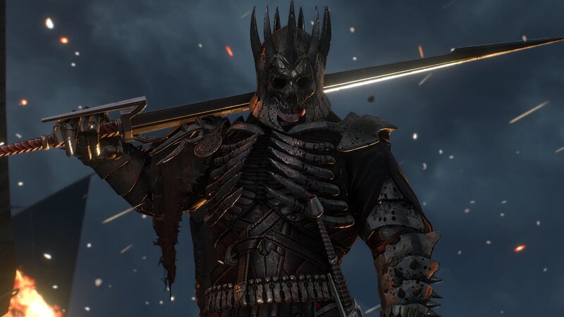 Skeletal Warrior with Sword — Black, Dark, Dramatic, Night, 3d Render