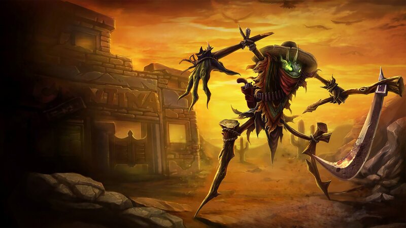 Skeletal Warrior with Swords — Orange