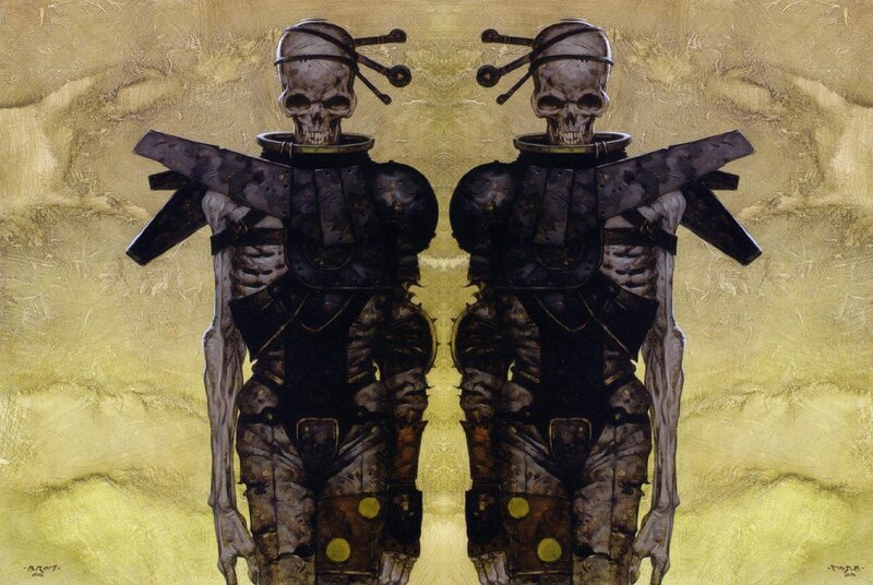 skeletal warriors in armor