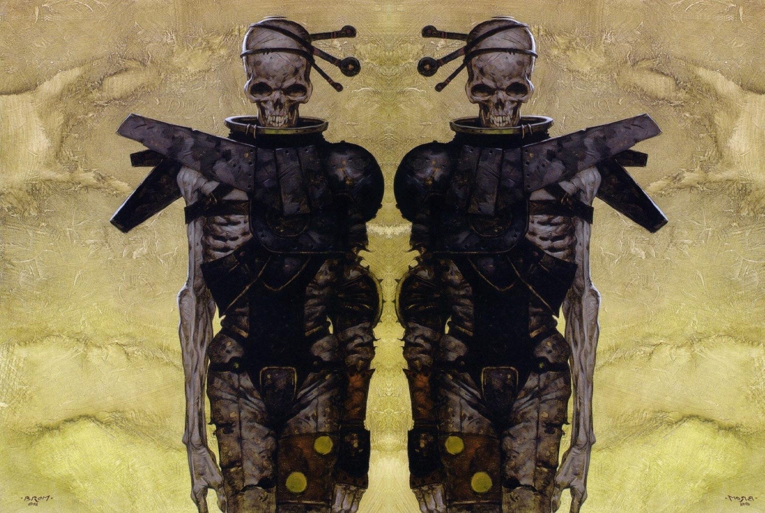 skeletal warriors in armor
