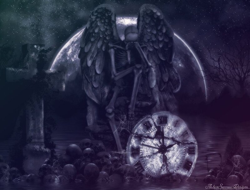 Skeleton Angel Statue