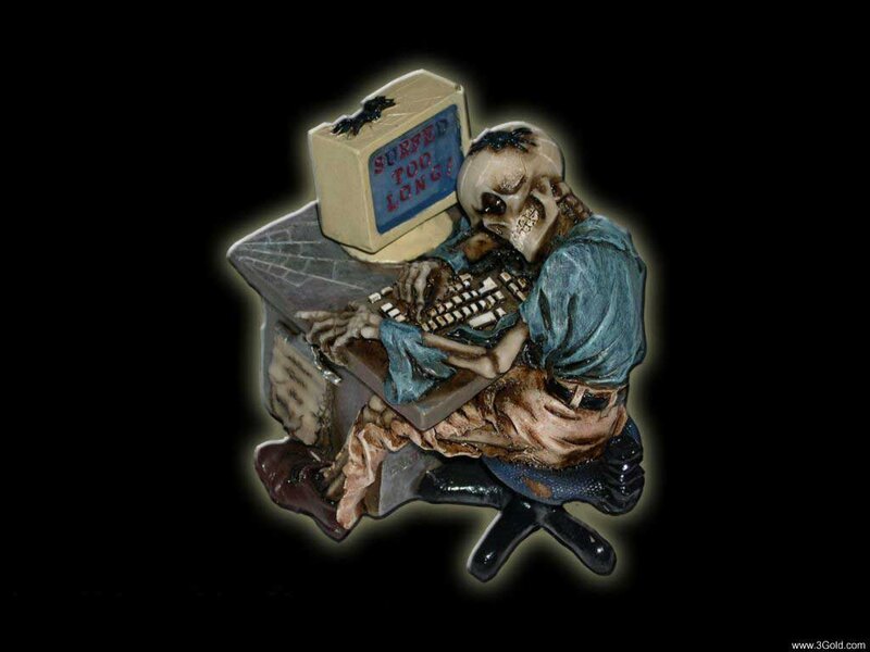 Skeleton at Typewriter