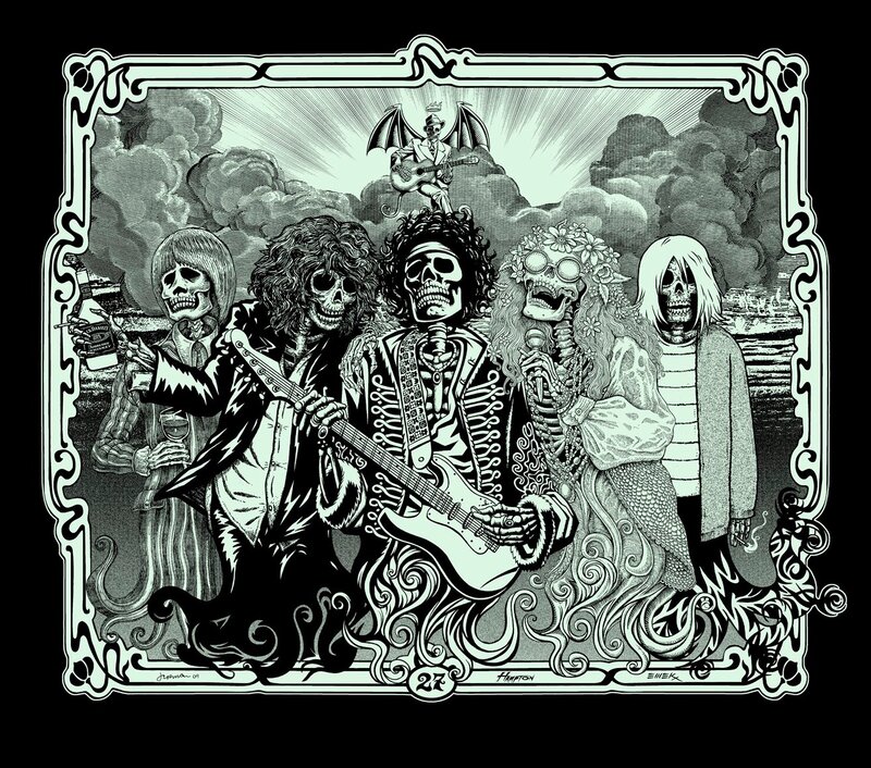 skeleton band illustration