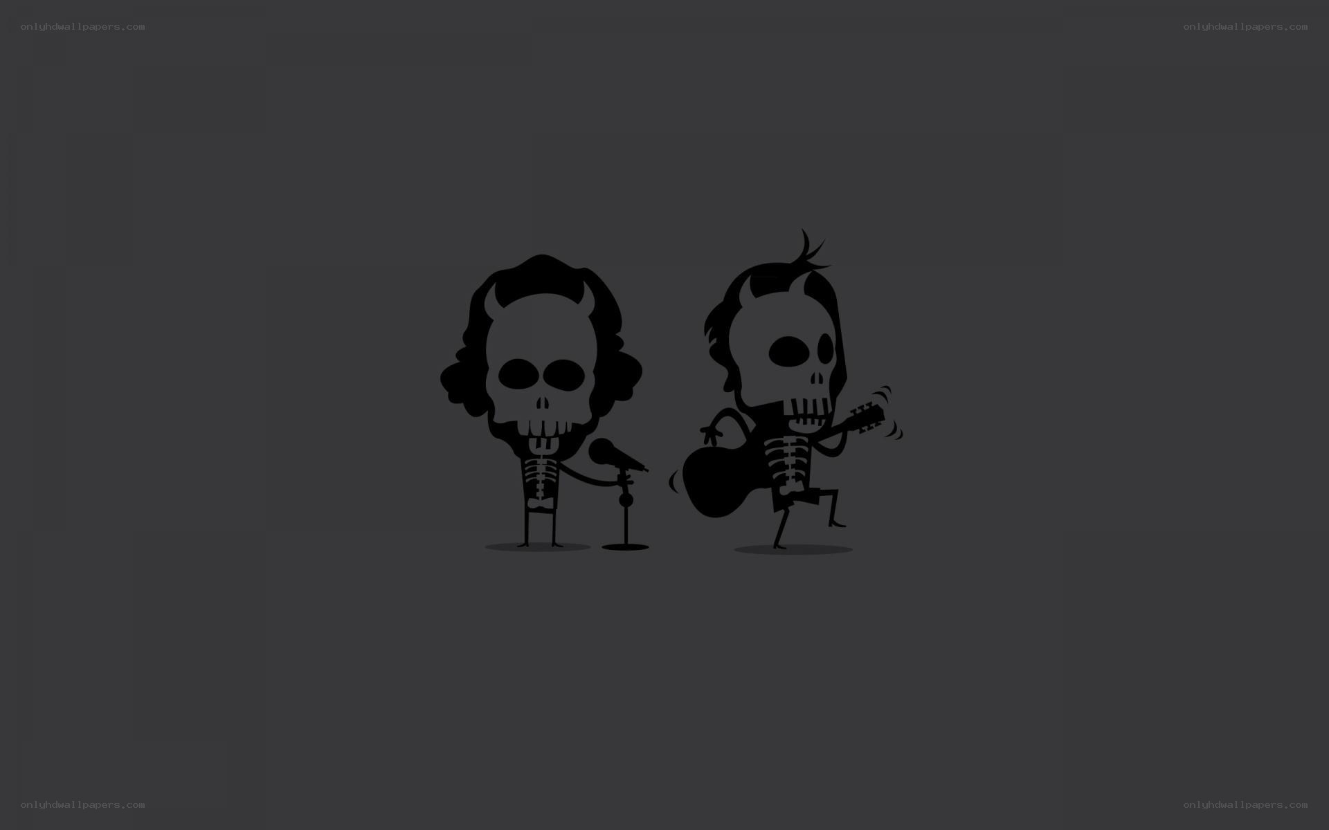 skeleton band performing