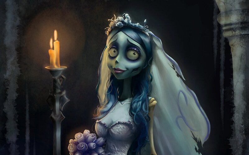 Skeleton Bride Character — Blue