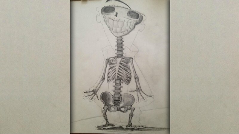 Skeleton Character Drawing