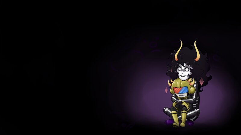Skeleton Character Hugging Another