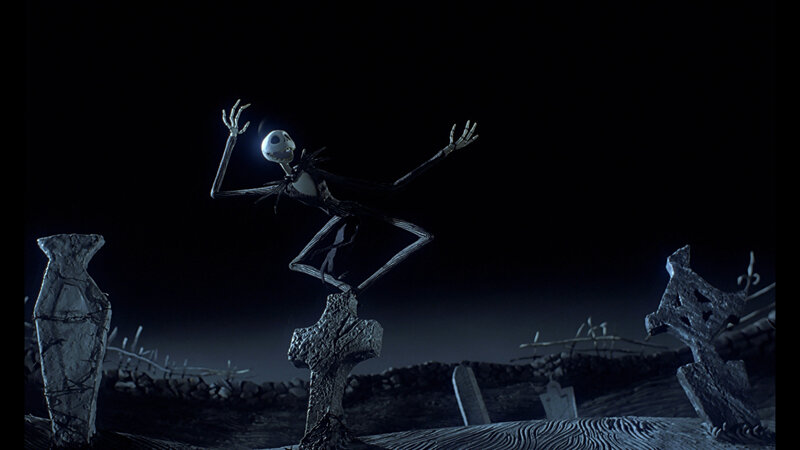 Skeleton Character in Graveyard — Black