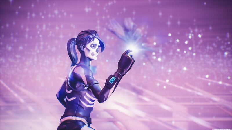 Skeleton Character in Purple