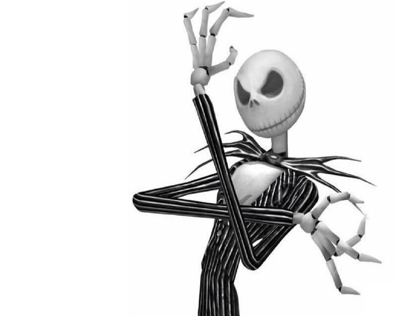 Skeleton Character in Striped Suit