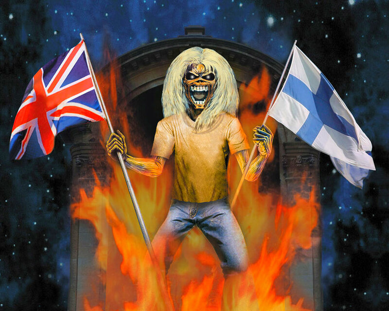 Skeleton Character with Flags