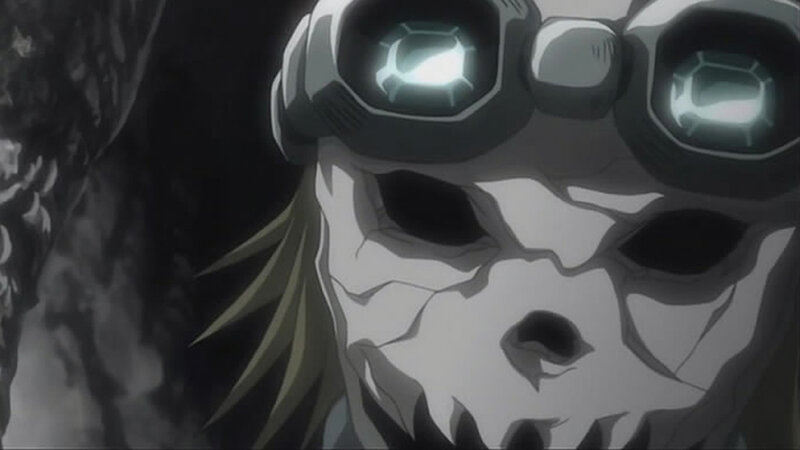 skeleton character with glowing eyes