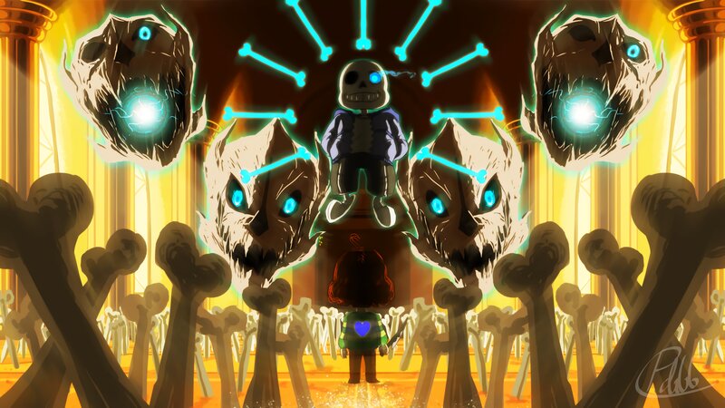 Skeleton Character with Glowing Eyes — Yellow