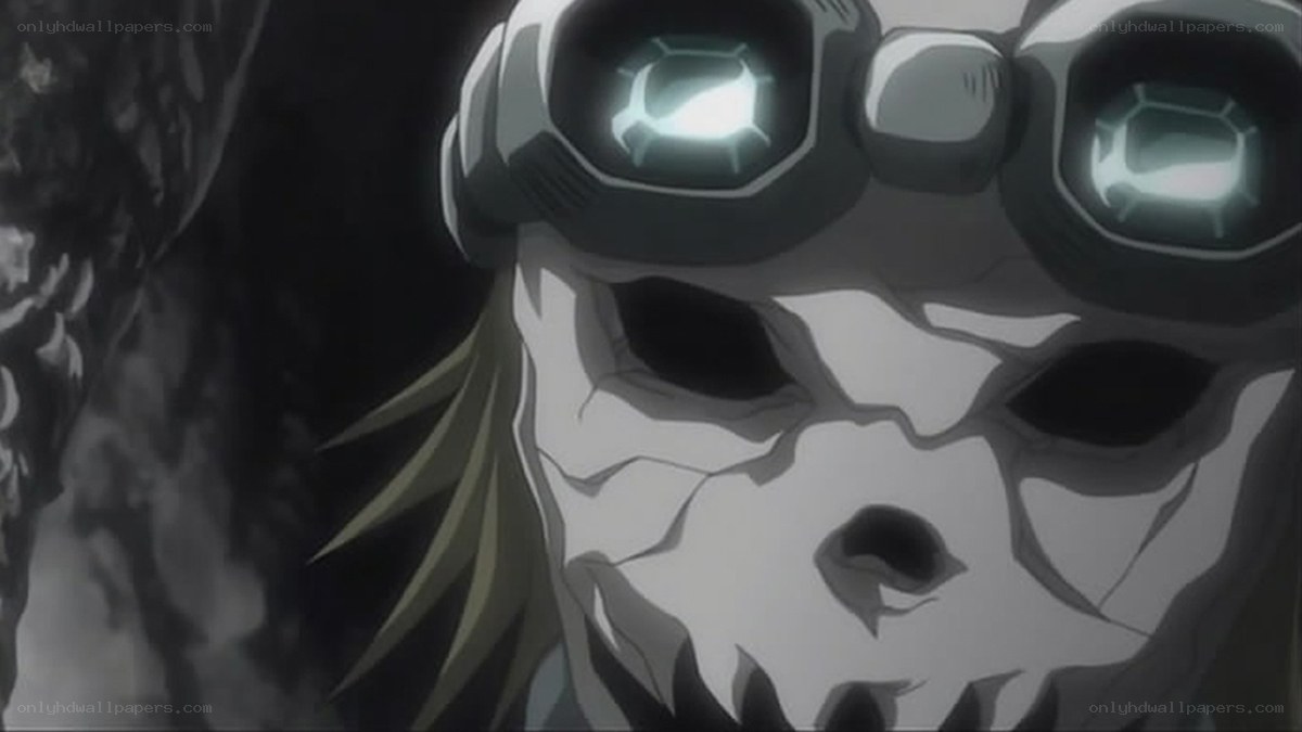 skeleton character with glowing eyes