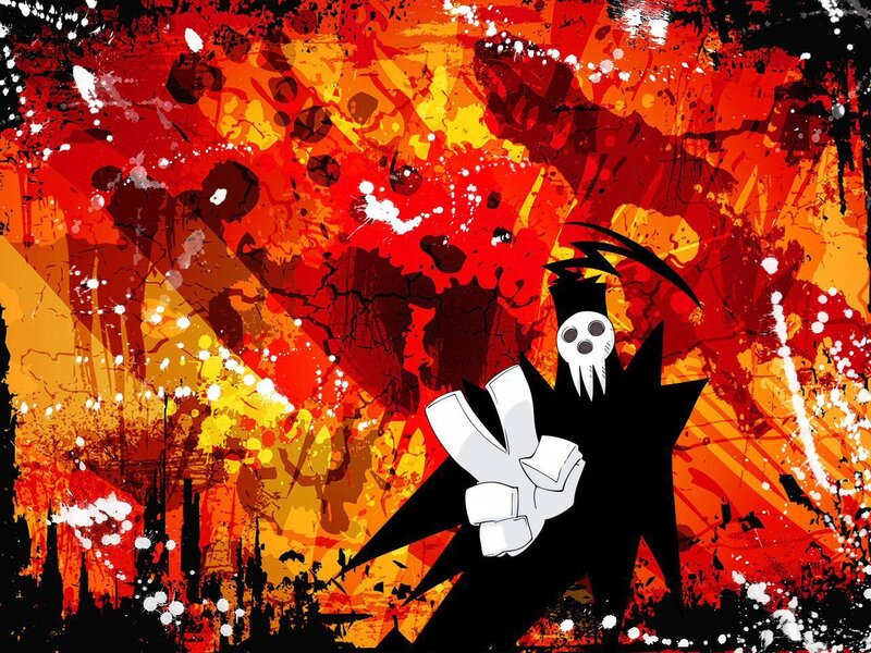 skeleton character with peace sign