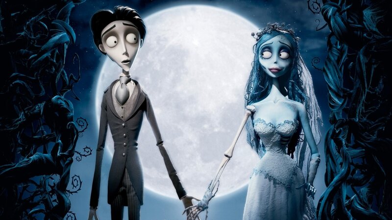 Skeleton Couple Holding Hands — Blue, Gothic, Night, 3d Render