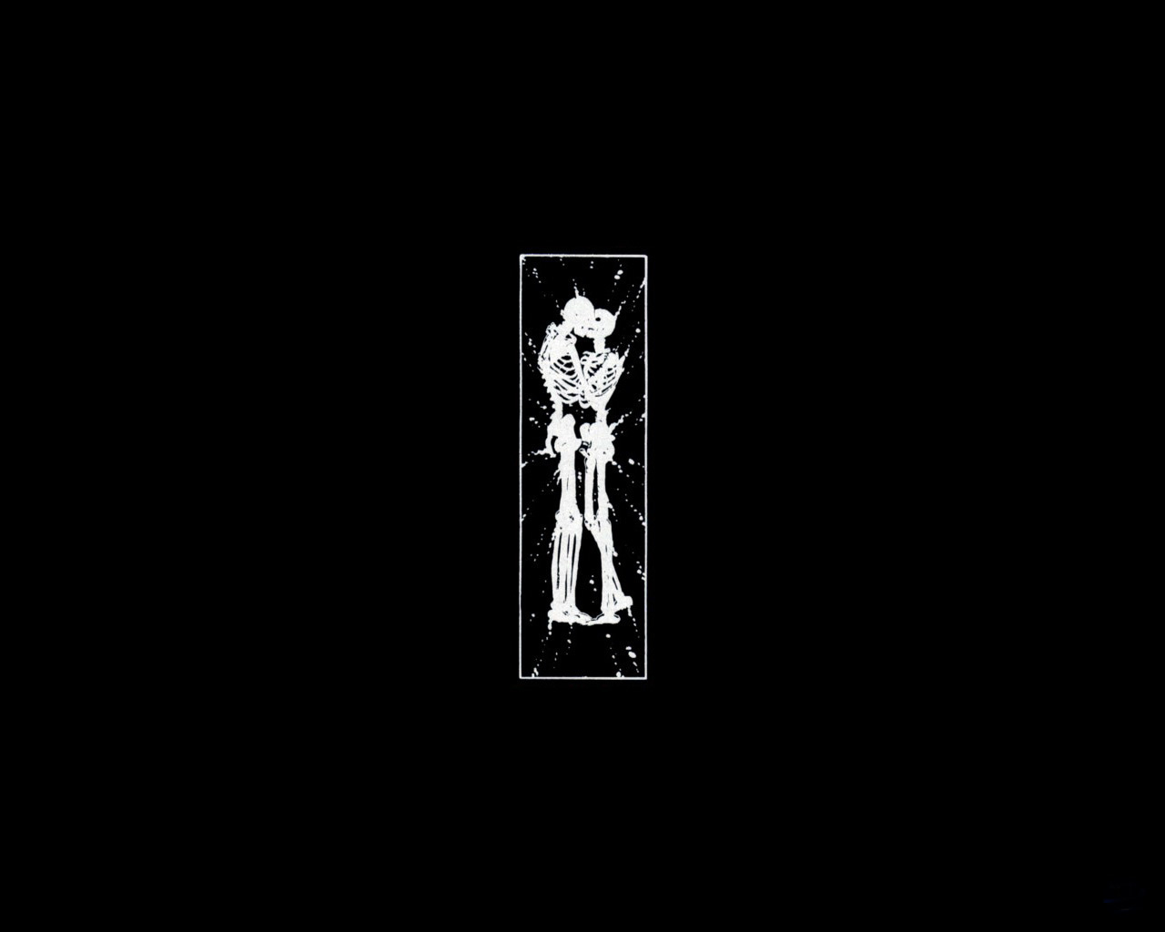 skeleton couple kissing