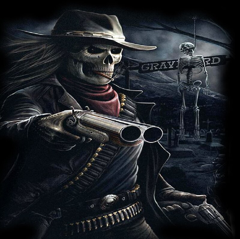 Skeleton Cowboy — Black