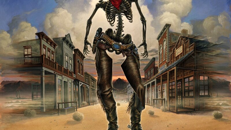 Skeleton Cowboy in Town
