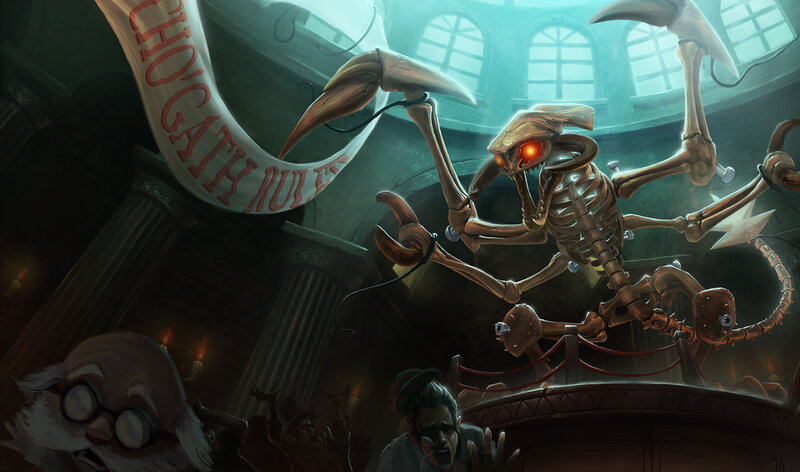 skeleton creature in a museum