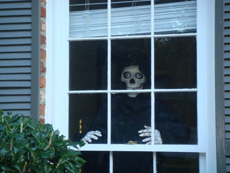 Skeleton Decoration in Window
