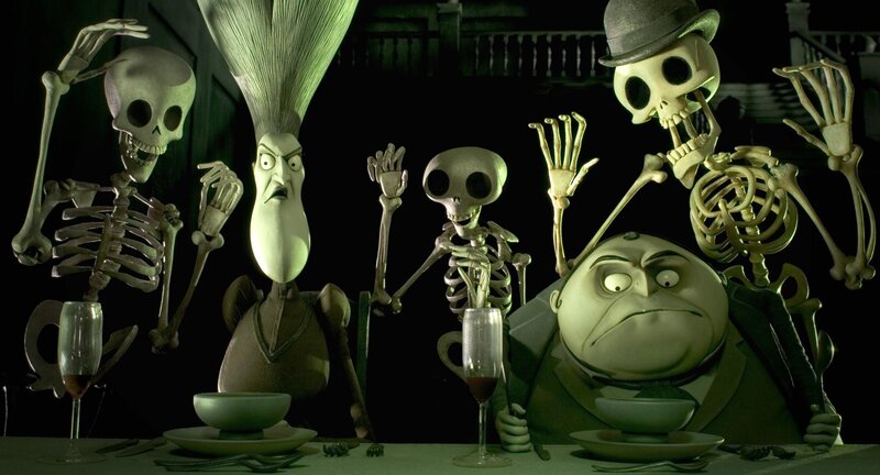 skeleton dinner party