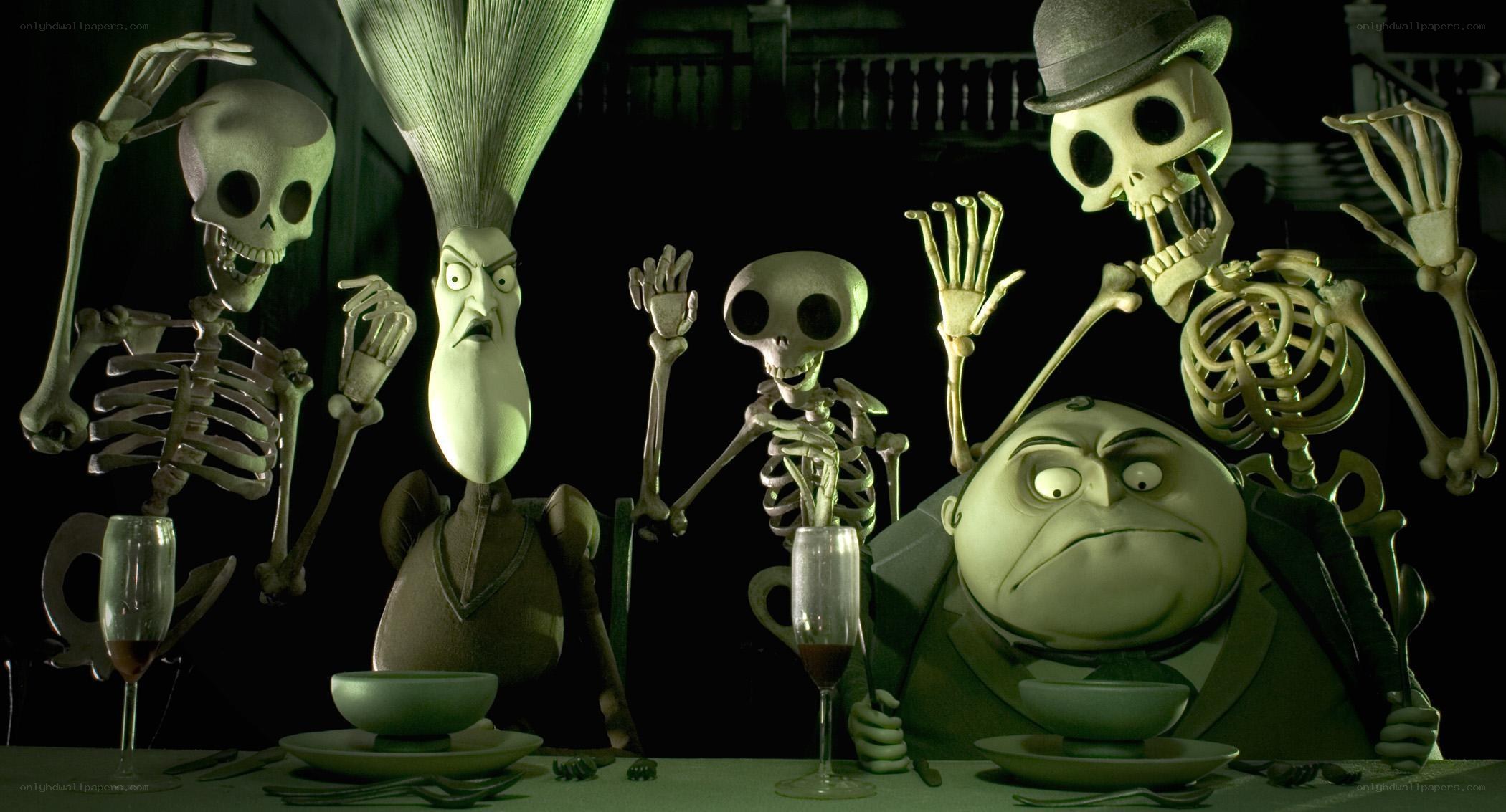 skeleton dinner party