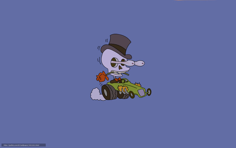 skeleton driving a car