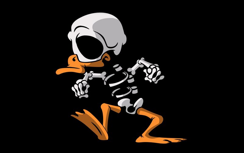 skeleton duck character