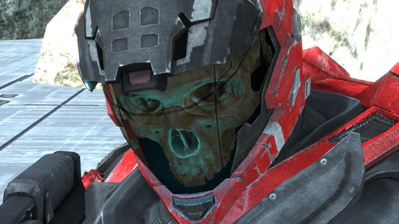 Skeleton Face in Helmet