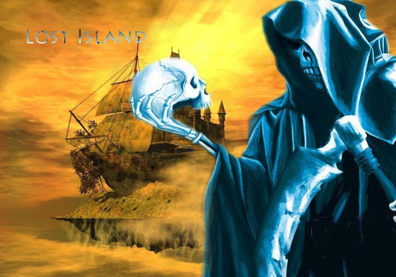 Skeleton Figure Holding Skull