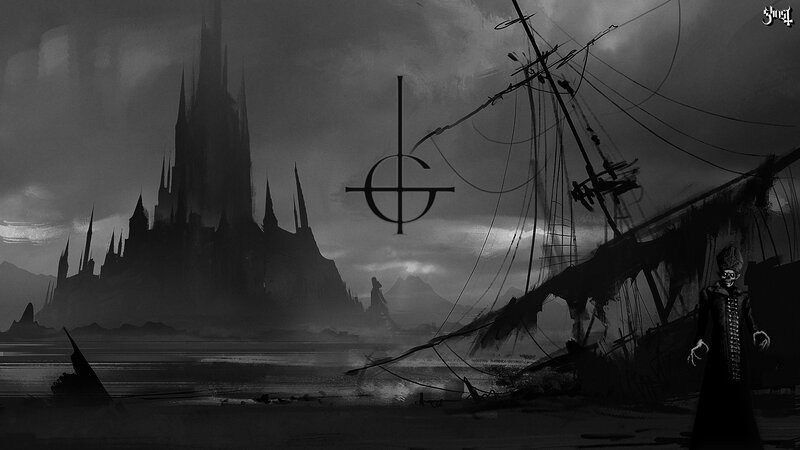 Skeleton Figure on Shipwreck