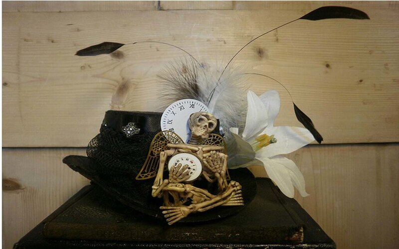 Skeleton Figurine on Hat