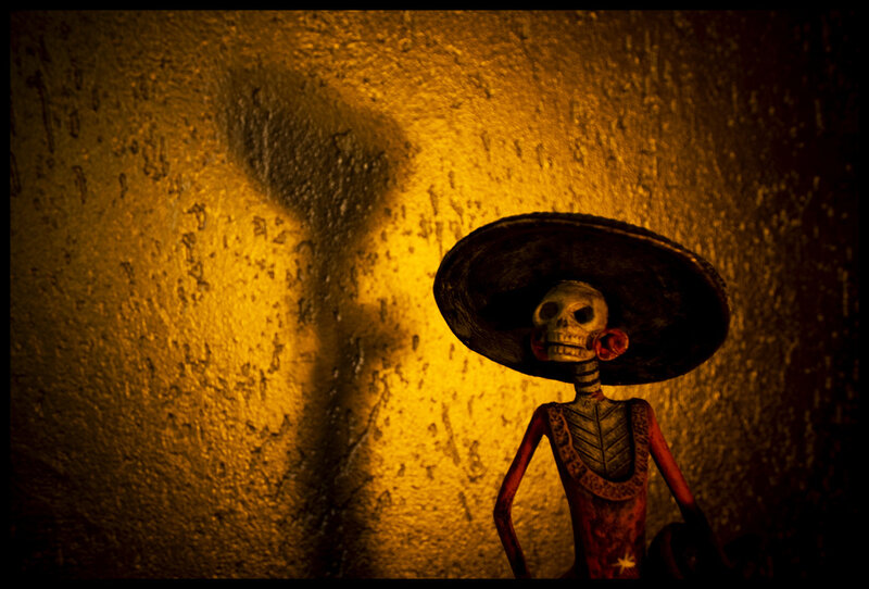 Skeleton Figurine with Sombrero