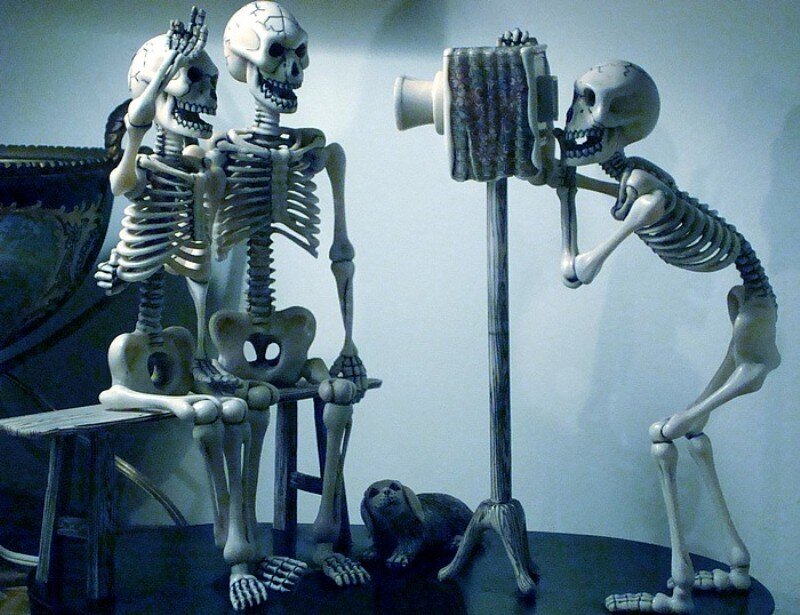Skeleton Figurines Posing