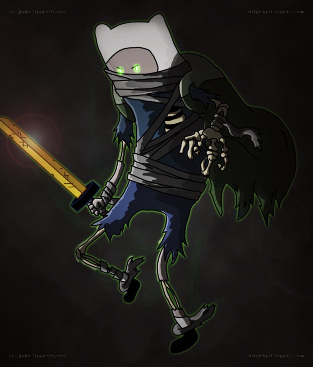 skeleton Finn with sword