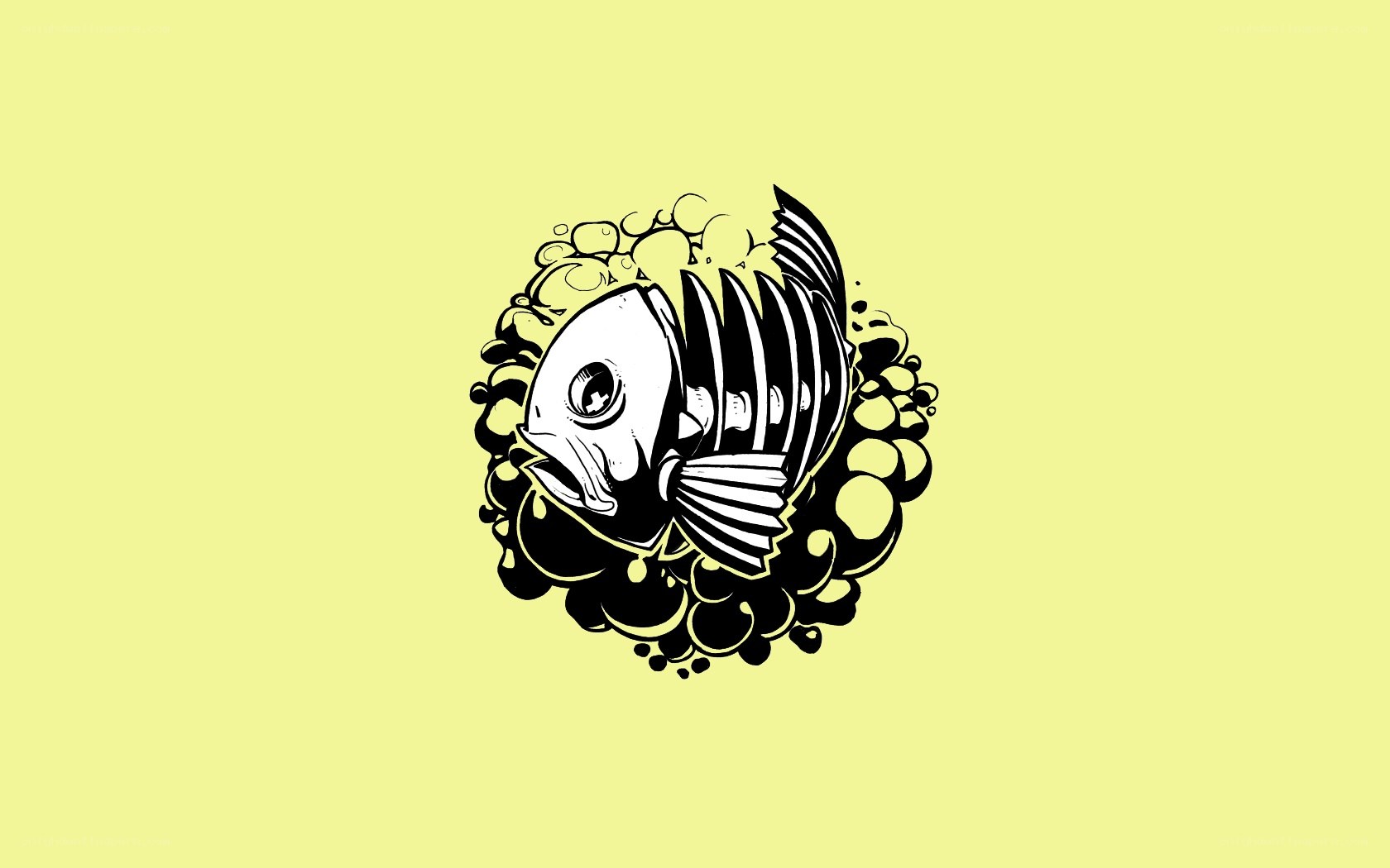 skeleton fish illustration