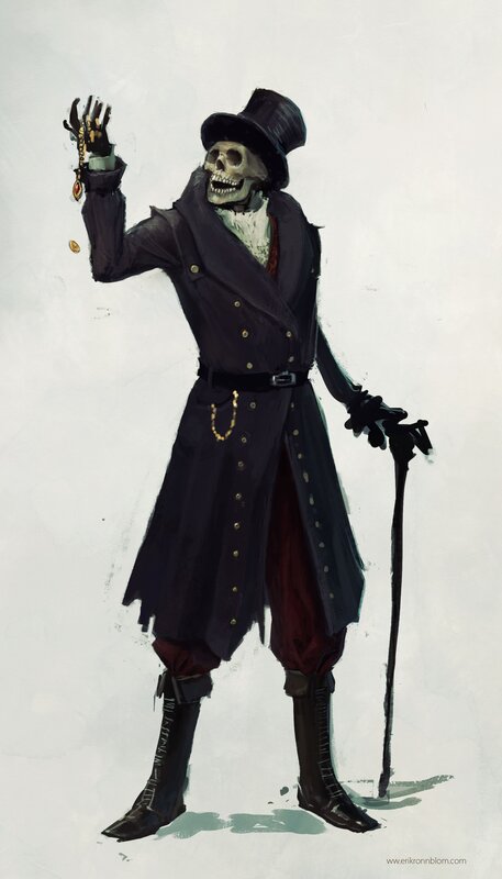 skeleton gentleman with cane