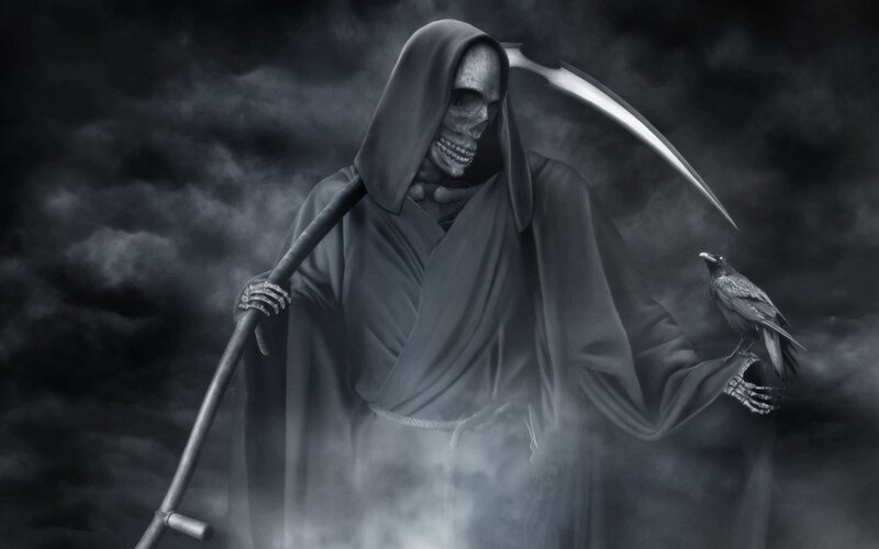 Skeleton Grim Reaper — Black