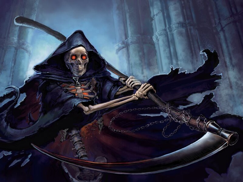 Skeleton Grim Reaper — Blue