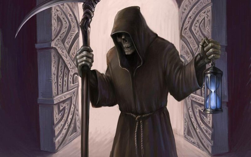 Skeleton Grim Reaper — Brown