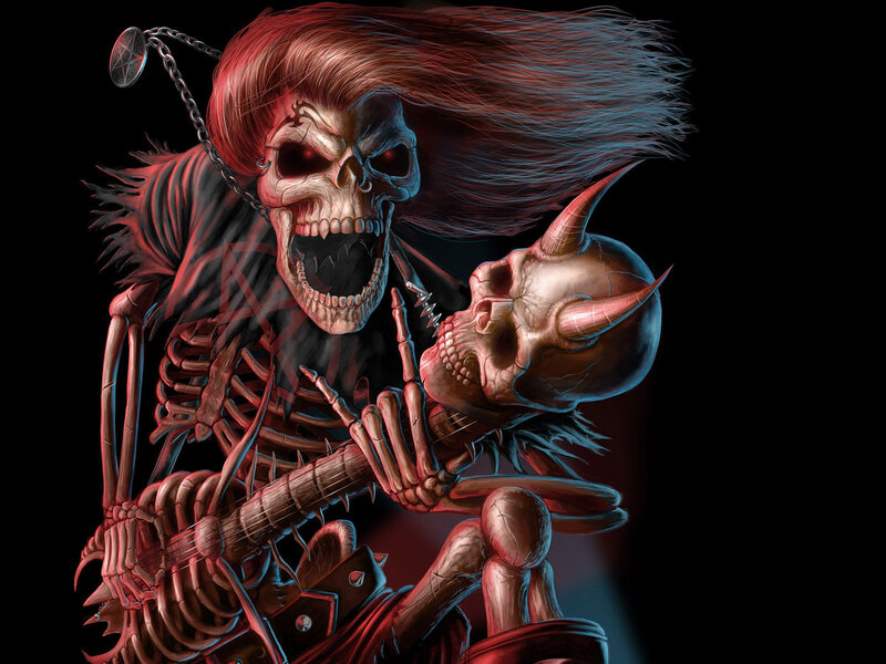 Skeleton Guitarist — Black
