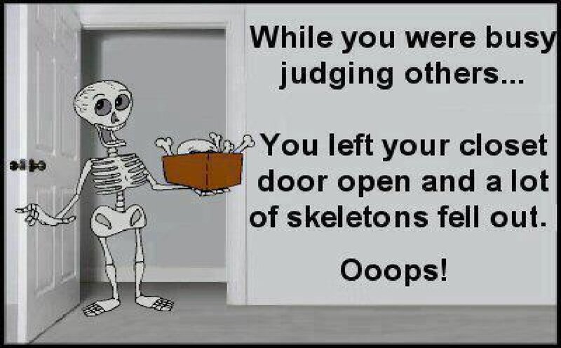Skeleton Holding Box