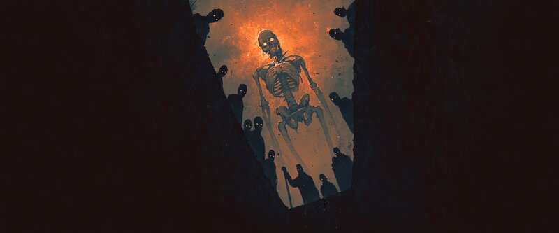 Skeleton in a Pit