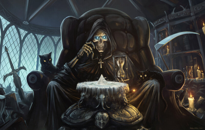 Skeleton in a Throne