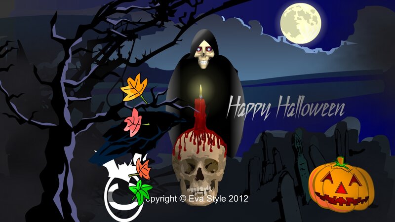 Skeleton in Black Cloak — Spooky, Night
