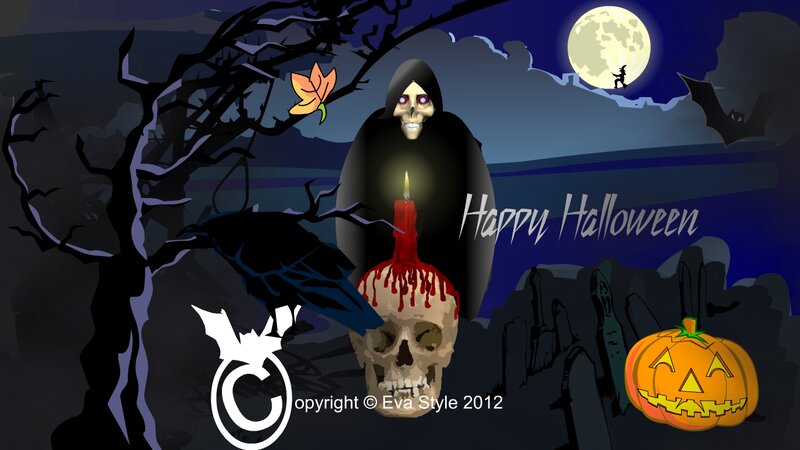 Skeleton in Black Cloak — Spooky