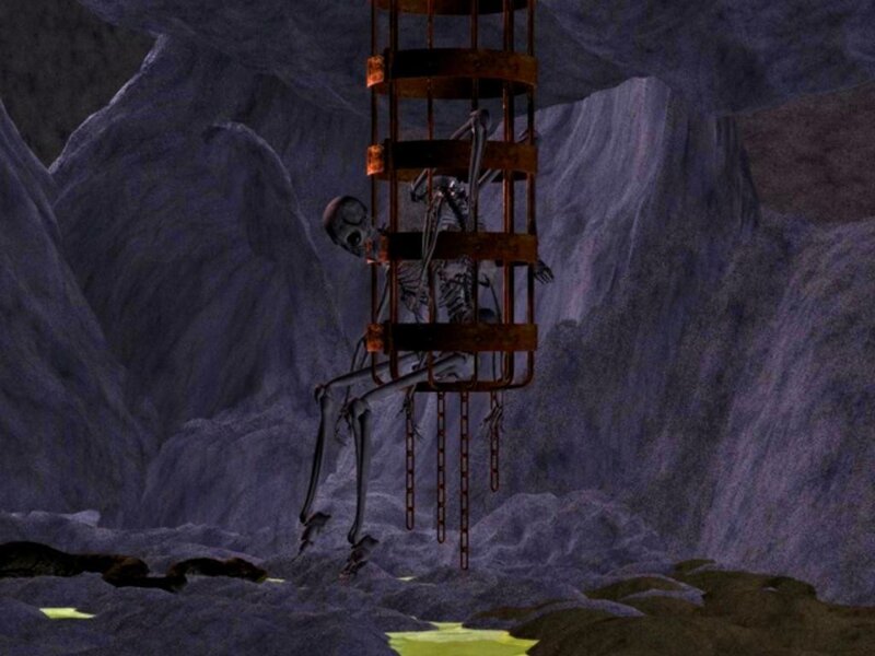 Skeleton in Cage — Gray
