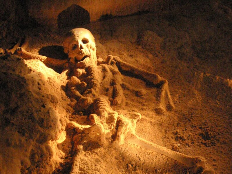 Skeleton in Cave