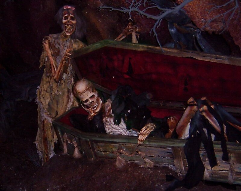Skeleton in Coffin — Brown